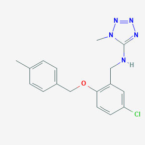 molecular formula C17H18ClN5O B276639 N-{5-chloro-2-[(4-methylbenzyl)oxy]benzyl}-1-methyl-1H-tetrazol-5-amine 