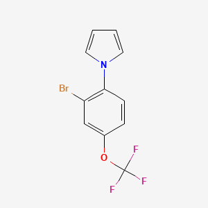 molecular formula C11H7BrF3NO B2766395 1-[2-bromo-4-(trifluoromethoxy)phenyl]-1H-pyrrole CAS No. 680215-59-2