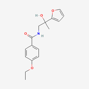 molecular formula C16H19NO4 B2766398 4-ethoxy-N-(2-(furan-2-yl)-2-hydroxypropyl)benzamide CAS No. 1396882-82-8