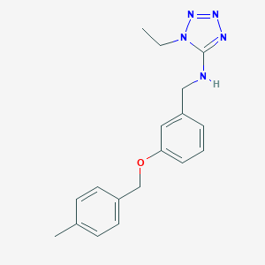 molecular formula C18H21N5O B276640 N-(1-ethyl-1H-tetraazol-5-yl)-N-{3-[(4-methylbenzyl)oxy]benzyl}amine 