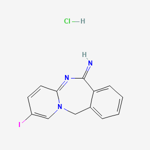 molecular formula C13H11ClIN3 B2766401 2-Iodobenzo[e]pyrido[1,2-a][1,3]diazepin-6(11H)-imine hydrochloride CAS No. 2229279-14-3
