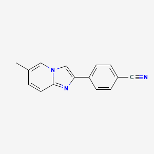 molecular formula C15H11N3 B2766402 4-(6-Methylimidazo[1,2-a]pyridin-2-yl)benzonitrile CAS No. 118000-52-5