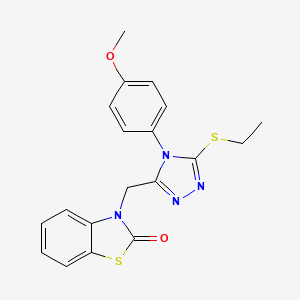 3-{[5-(ethylsulfanyl)-4-(4-methoxyphenyl)-4H-1,2,4-triazol-3-yl]methyl}-2,3-dihydro-1,3-benzothiazol-2-one