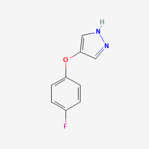molecular formula C9H7FN2O B2766404 4-(4-Fluorophenoxy)-1H-pyrazole CAS No. 1429902-97-5