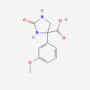 molecular formula C11H12N2O4 B2766405 4-(3-Methoxyphenyl)-2-oxoimidazolidine-4-carboxylic acid CAS No. 2248401-97-8