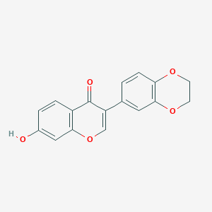 molecular formula C17H12O5 B2766411 3-(2,3-二氢-1,4-苯并二噁烷-6-基)-7-羟基-4H-香豆素-4-酮 CAS No. 96754-91-5