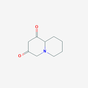 molecular formula C9H13NO2 B2766419 4,6,7,8,9,9a-Hexahydroquinolizine-1,3-dione CAS No. 90643-40-6