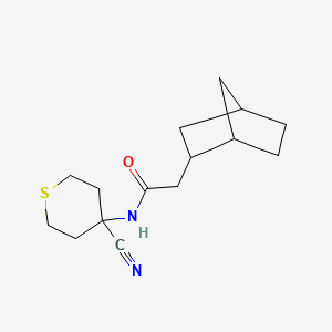 molecular formula C15H22N2OS B2766428 2-{bicyclo[2.2.1]heptan-2-yl}-N-(4-cyanothian-4-yl)acetamide CAS No. 2094939-07-6