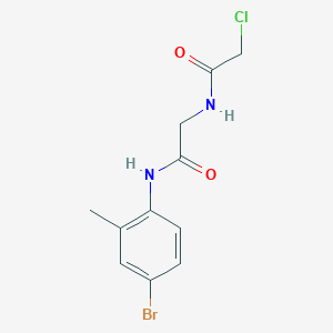 molecular formula C11H12BrClN2O2 B2766431 N-{[(4-bromo-2-methylphenyl)carbamoyl]methyl}-2-chloroacetamide CAS No. 756859-07-1