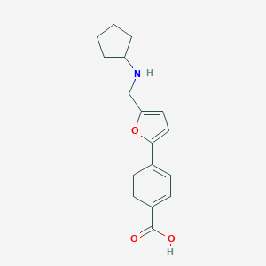4-{5-[(Cyclopentylamino)methyl]furan-2-yl}benzoic acid