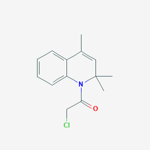 molecular formula C14H16ClNO B2766443 2-Chloro-1-(2,2,4-trimethyl-2H-quinolin-1-yl)-ethanone CAS No. 14609-17-7