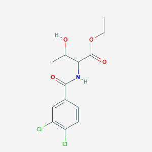 molecular formula C13H15Cl2NO4 B2766447 Ethyl 2-[(3,4-dichlorophenyl)formamido]-3-hydroxybutanoate CAS No. 1485735-70-3