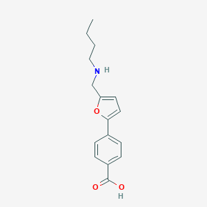 molecular formula C16H19NO3 B276645 4-{5-[(Butylamino)methyl]-2-furyl}benzoic acid 