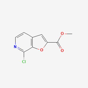 molecular formula C9H6ClNO3 B2766455 甲酸甲酯7-氯噻吩并[2,3-c]吡啶-2-羧酸酯 CAS No. 1315362-88-9