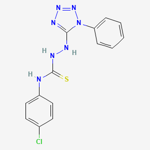 1-(4-chlorophenyl)-3-[(1-phenyl-1H-1,2,3,4-tetrazol-5-yl)amino]thiourea