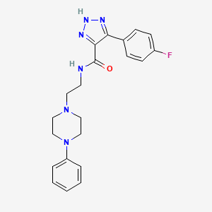 4-(4-fluorophenyl)-N-[2-(4-phenylpiperazin-1-yl)ethyl]-1H-1,2,3-triazole-5-carboxamide