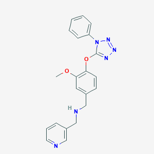 molecular formula C21H20N6O2 B276648 1-{3-methoxy-4-[(1-phenyl-1H-tetrazol-5-yl)oxy]phenyl}-N-(pyridin-3-ylmethyl)methanamine 