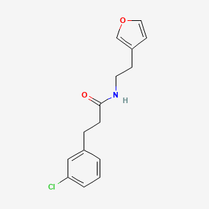 molecular formula C15H16ClNO2 B2766480 3-(3-氯苯基)-N-(2-(呋喃-3-基)乙基)丙酰胺 CAS No. 2034464-93-0