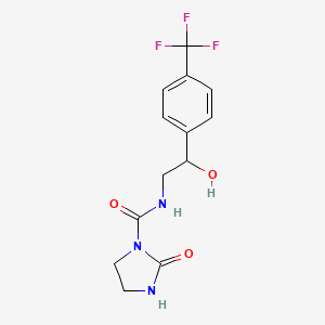 molecular formula C13H14F3N3O3 B2766481 N-(2-hydroxy-2-(4-(trifluoromethyl)phenyl)ethyl)-2-oxoimidazolidine-1-carboxamide CAS No. 1795297-87-8