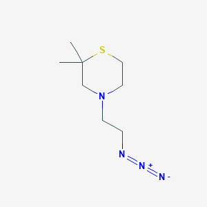 molecular formula C8H16N4S B2766487 4-(2-叠氮乙基)-2,2-二甲基硫代吗啉 CAS No. 1601936-28-0