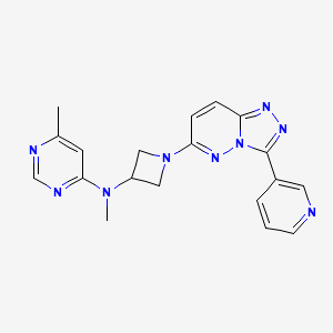 molecular formula C19H19N9 B2766490 N,6-dimethyl-N-{1-[3-(pyridin-3-yl)-[1,2,4]triazolo[4,3-b]pyridazin-6-yl]azetidin-3-yl}pyrimidin-4-amine CAS No. 2380058-49-9