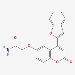 molecular formula C19H13NO5 B2766520 2-[4-(1-Benzofuran-2-yl)-2-oxochromen-6-yl]oxyacetamide CAS No. 898415-75-3