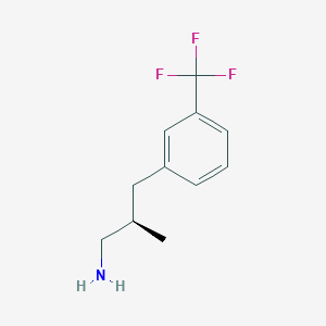 molecular formula C11H14F3N B2766536 (2R)-2-Methyl-3-[3-(trifluoromethyl)phenyl]propan-1-amine CAS No. 2248174-84-5