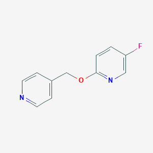 molecular formula C11H9FN2O B2766542 5-Fluoro-2-[(pyridin-4-yl)methoxy]pyridine CAS No. 2200853-87-6