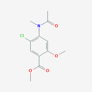 molecular formula C12H14ClNO4 B2766544 Methyl 4-(acetylmethylamino)-5-chloro-2-methoxybenzoate CAS No. 202822-76-2