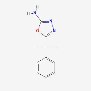 molecular formula C11H13N3O B2766545 5-(2-Phenylpropan-2-YL)-1,3,4-oxadiazol-2-amine CAS No. 1016764-91-2