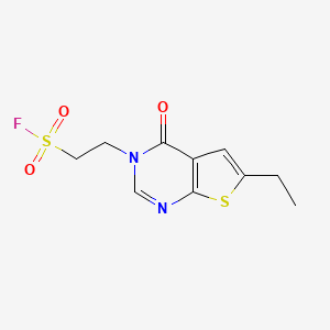 molecular formula C10H11FN2O3S2 B2766548 2-(6-Ethyl-4-oxothieno[2,3-d]pyrimidin-3-yl)ethanesulfonyl fluoride CAS No. 2190683-44-2