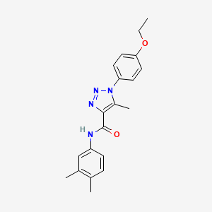 molecular formula C20H22N4O2 B2766555 N-(3,4-dimethylphenyl)-1-(4-ethoxyphenyl)-5-methyl-1H-1,2,3-triazole-4-carboxamide CAS No. 866896-34-6