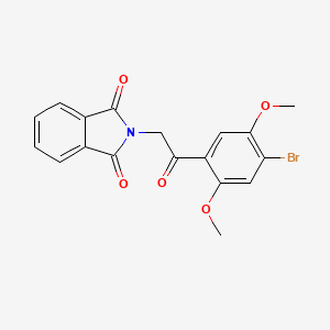molecular formula C18H14BrNO5 B2766557 2-[2-(4-溴-2,5-二甲氧基苯基)-2-氧代乙基]-1H-异吲哚-1,3(2H)-二酮 CAS No. 329701-43-1