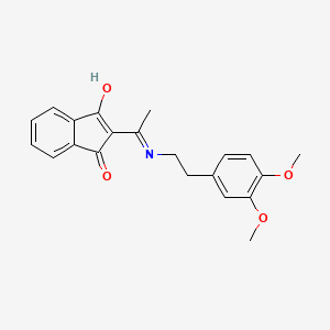 2-{1-[(3,4-dimethoxyphenethyl)amino]ethylidene}-1H-indene-1,3(2H)-dione
