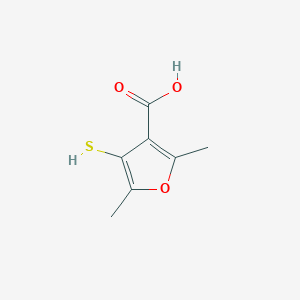 molecular formula C7H8O3S B2766567 2,5-Dimethyl-4-sulfanylfuran-3-carboxylic acid CAS No. 1565405-74-4