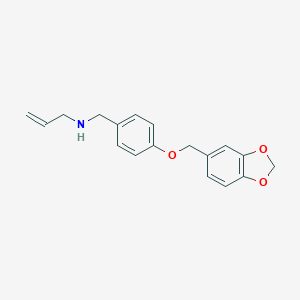 molecular formula C18H19NO3 B276657 N-allyl-N-[4-(1,3-benzodioxol-5-ylmethoxy)benzyl]amine 