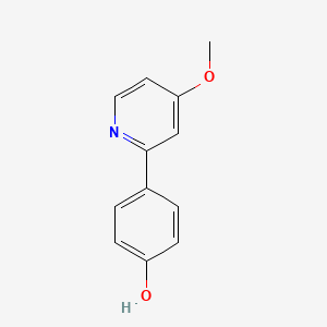 molecular formula C12H11NO2 B2766580 4-(4-甲氧基吡啶-2-基)苯酚 CAS No. 733729-35-6