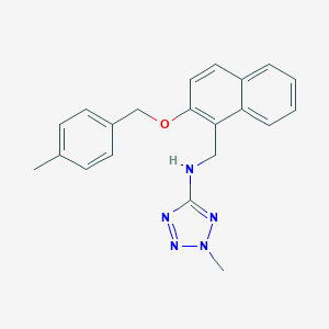 molecular formula C21H21N5O B276661 2-methyl-N-({2-[(4-methylbenzyl)oxy]-1-naphthyl}methyl)-2H-tetrazol-5-amine 