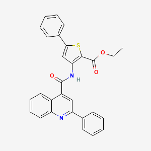 Ethyl 5-phenyl-3-(2-phenylquinoline-4-carboxamido)thiophene-2-carboxylate