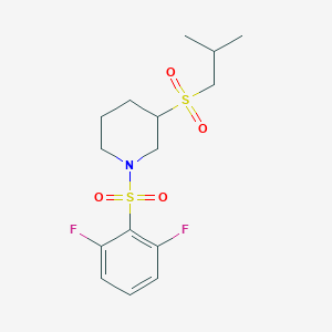 1-(2,6-Difluorobenzenesulfonyl)-3-(2-methylpropanesulfonyl)piperidine