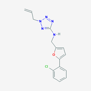 molecular formula C15H14ClN5O B276664 2-allyl-N-{[5-(2-chlorophenyl)-2-furyl]methyl}-2H-tetrazol-5-amine 