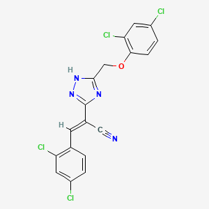 2-{3-[(2,4-dichlorophenoxy)methyl]-1H-1,2,4-triazol-5-yl}-3-(2,4-dichlorophenyl)acrylonitrile