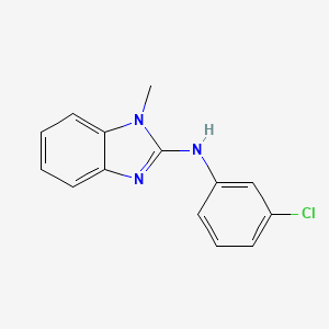 molecular formula C14H12ClN3 B2766667 N-(3-chlorophenyl)-1-methyl-1H-benzimidazol-2-amine CAS No. 630092-51-2