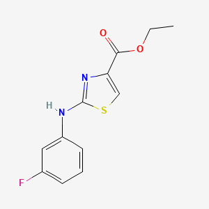 molecular formula C12H11FN2O2S B2766681 Ethyl 2-((3-fluorophenyl)amino)thiazole-4-carboxylate CAS No. 886498-64-2