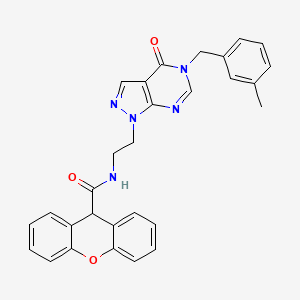 molecular formula C29H25N5O3 B2766685 N-(2-(5-(3-methylbenzyl)-4-oxo-4,5-dihydro-1H-pyrazolo[3,4-d]pyrimidin-1-yl)ethyl)-9H-xanthene-9-carboxamide CAS No. 922845-51-0