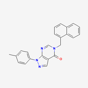 molecular formula C23H18N4O B2766690 1-(4-甲基苯基)-5-(萘-1-基甲基)吡唑并[3,4-d]嘧啶-4-酮 CAS No. 912622-07-2