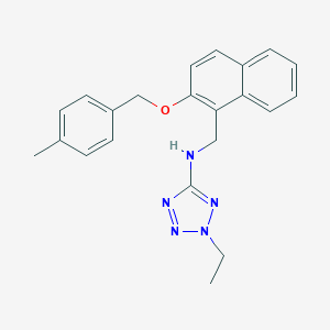 molecular formula C22H23N5O B276671 N-(2-ethyl-2H-tetraazol-5-yl)-N-({2-[(4-methylbenzyl)oxy]-1-naphthyl}methyl)amine 