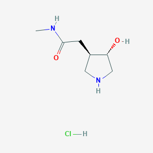 2-[(3R,4S)-4-Hydroxypyrrolidin-3-yl]-N-methylacetamide;hydrochloride