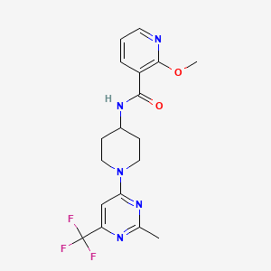2-methoxy-N-(1-(2-methyl-6-(trifluoromethyl)pyrimidin-4-yl)piperidin-4-yl)nicotinamide