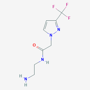 molecular formula C8H11F3N4O B2766752 N-(2-aminoethyl)-2-[3-(trifluoromethyl)-1H-pyrazol-1-yl]acetamide CAS No. 925200-32-4